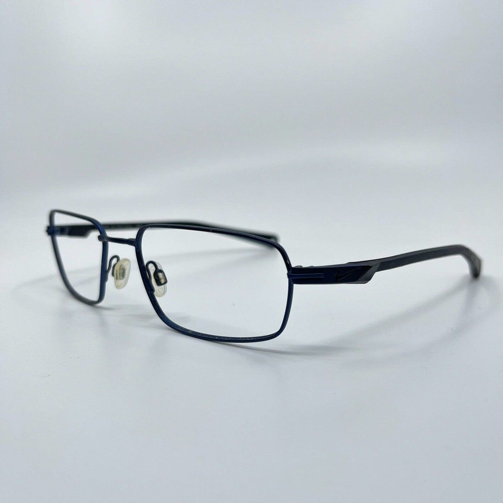 Nike 8031 424 Blue Black‎ Metal Rectangular Eyeglasses Frames 54-17-140 H7034